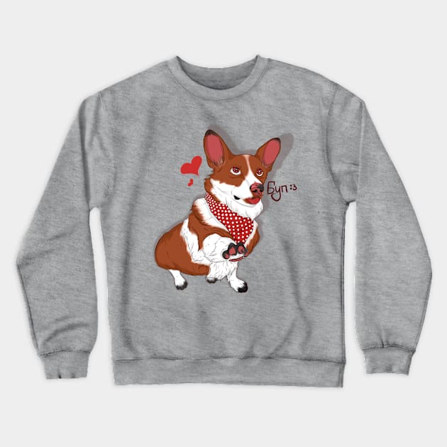 Corgi Crewneck Sweatshirt by kira4ka93